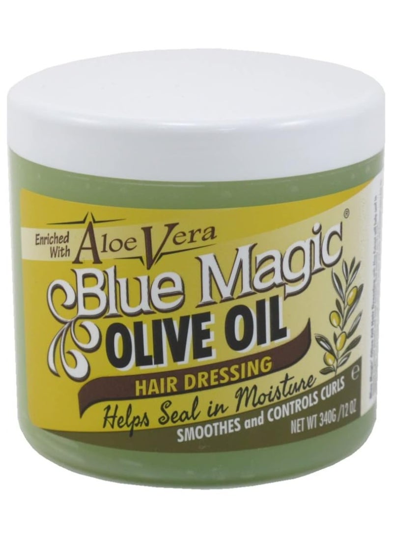 BLUE MAGIC Olive Oil Hair Dressing with Aloe Vera 