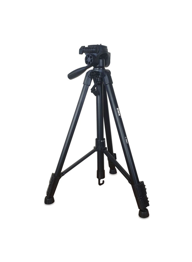 Coopic T-590 Light weight Portable Aluminum Camera Tripod Maximum Height 146cm/57.48inch Compatible with Canon Nikon Sony DSLR Camera with Carry Case Load 3kg 6.60lb Load - Image 1