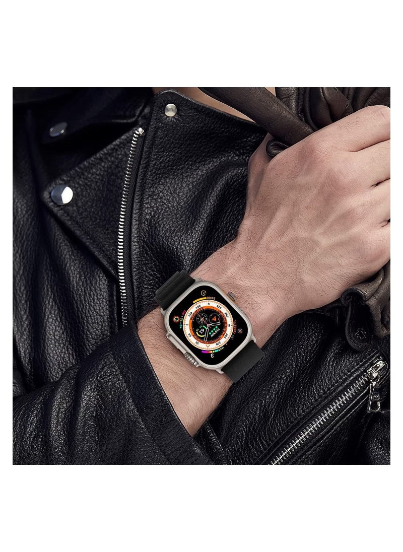IAF - (Pack of 4) Apple Watch Alpine Loop Band 49mm/45mm/44mm Nylon Woven Sport Strap Compatible with iWatch Series 8/Ultra/7/SE/6/5/4/3/2/1 - Image 1