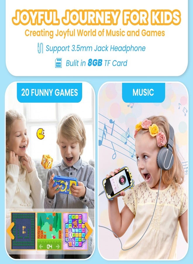 windpaint Kids Phone for Boys Gifts, Kids Camera Toy Smart Phone Birthday Gifts for Boys Toys Toddler Ages3, 5, 7, 8, 10 Year Old, Learning Toys with 2.8" Touchscreen, Music, Camera, Video, Game(Blue) - Image 5