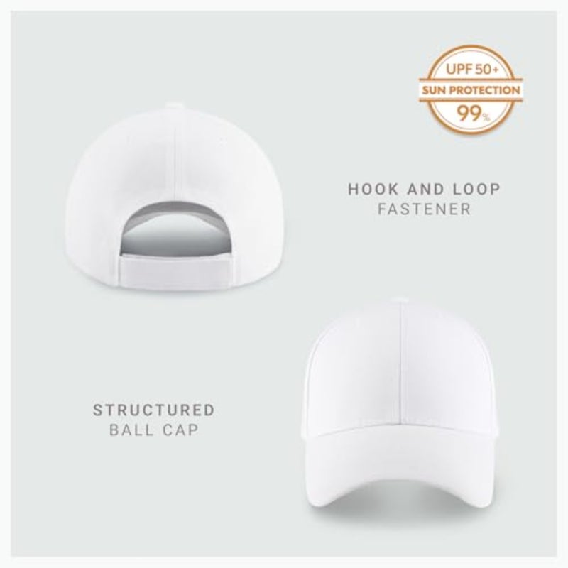 2-Pack Classic Structu Baseball Cap Adjustable Snapback Multipack Ball Caps for Custom Embroidery Running Workouts Outdoor - Image 2