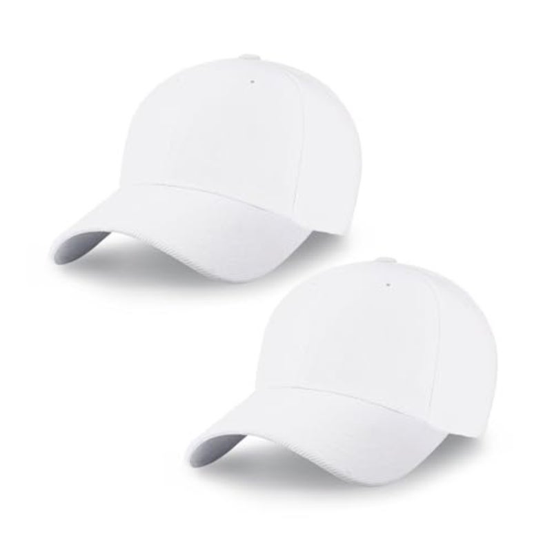 2-Pack Classic Structu Baseball Cap Adjustable Snapback Multipack Ball Caps for Custom Embroidery Running Workouts Outdoor - Image 1