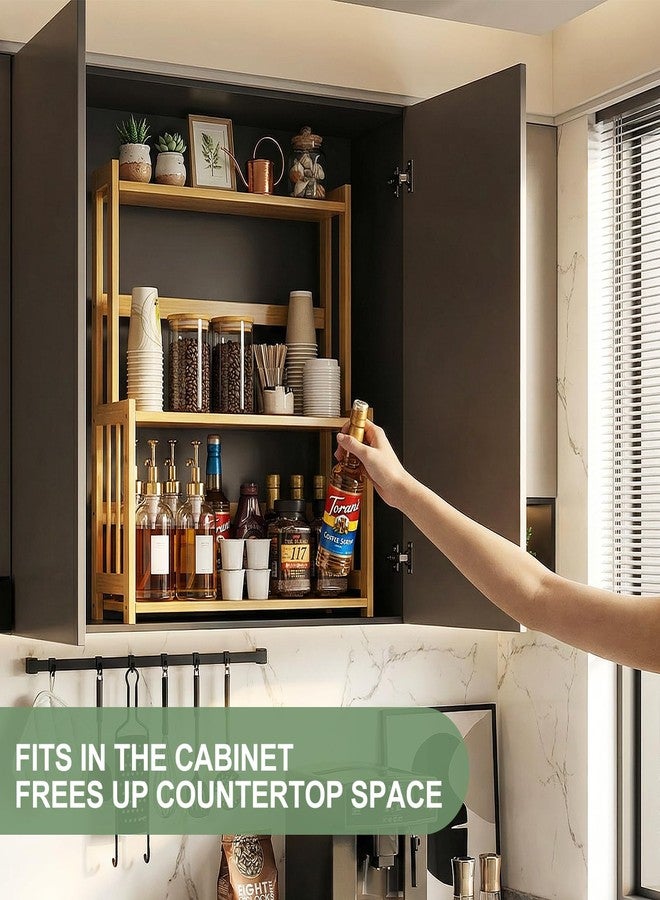 Bambition Countertop Coffee Station Organizer, 3 Tier Bamboo Shelf for Coffee Bar Accessories, Coffee Bar Organizer for Home Kitchen - Image 3
