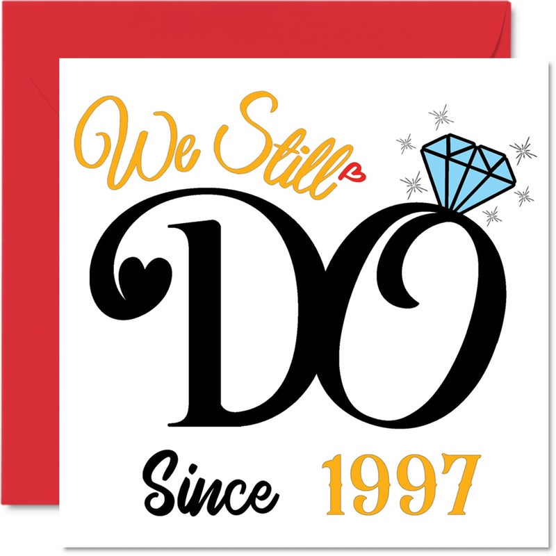 Stuff4 29th Anniversary Card for Husband Wife - We Still Do Since 1997 - I Love You Gifts  Happy 29th Wedding Anniversary Cards for Partner  5.7 x 5.7 Inch Greeting Cards for Anniversaries - Image 1