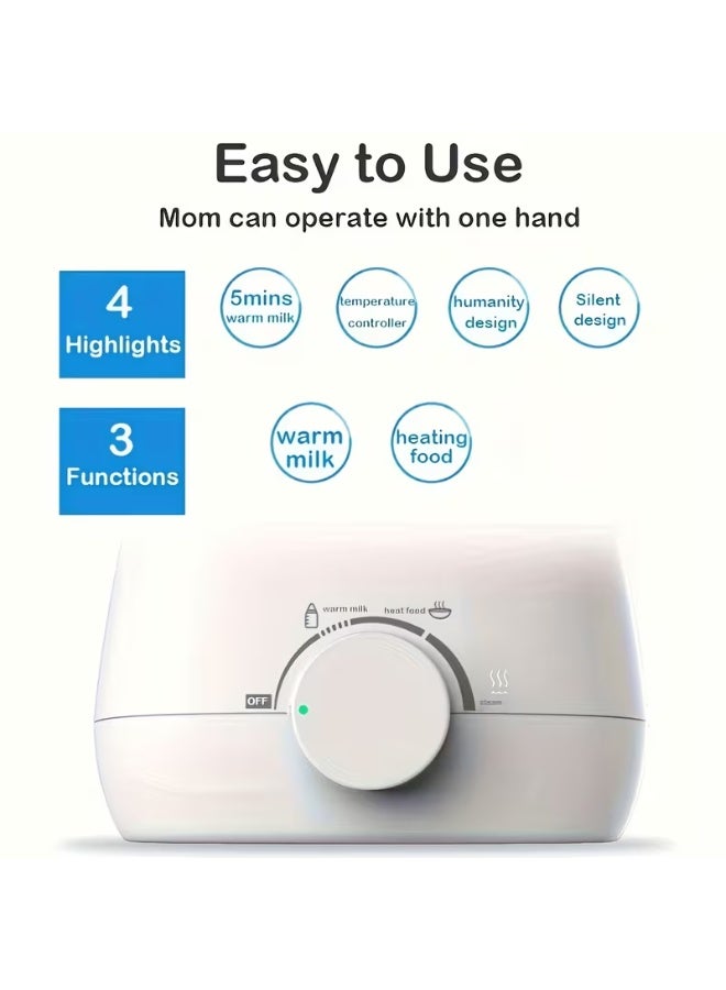 ريل بابي معقم زجاجات الأطفال بالبخار 3 في 1، جهاز تسخين وتسخين الطعام - خالٍ من مادة BPA، تسخين سريع لحليب الأم والحليب الصناعي، تحكم دقيق في درجة الحرارة - Image 5