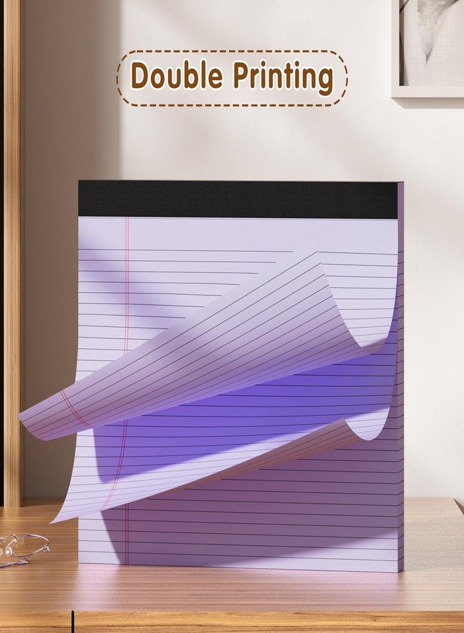 MuiAng 11" x 9.5" Legal Pads College Ruled Notepad 2 Pack Pink & Purple Colored Note Pads 30 Sheets Lined Paper Pads 80 GSM Legal Pad Perforated Writing Pads with Sturdy Back for School, Office, Home - Image 4
