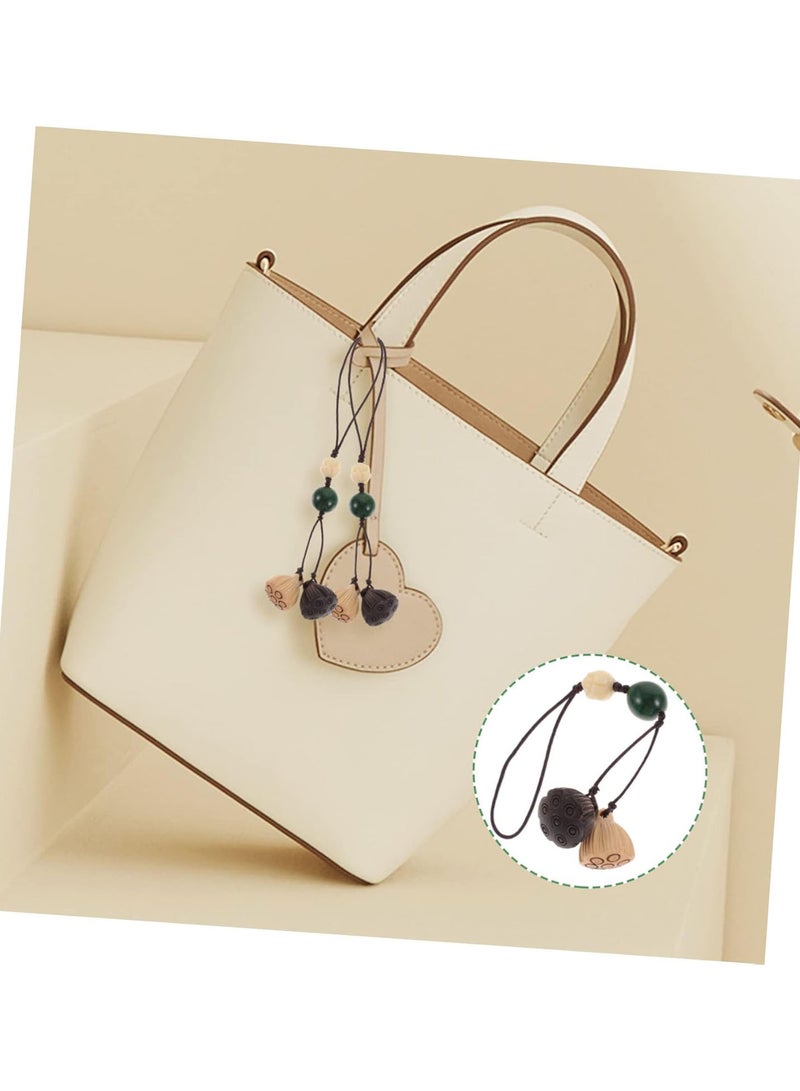 GGOOT 3pcs lotus mobile phone pendant pendants for necklaces wood trim smartphone feng shui pendant wooden pendant camera neck lanyards cell phone pendant handbag hanging ornament cute  - Image 5