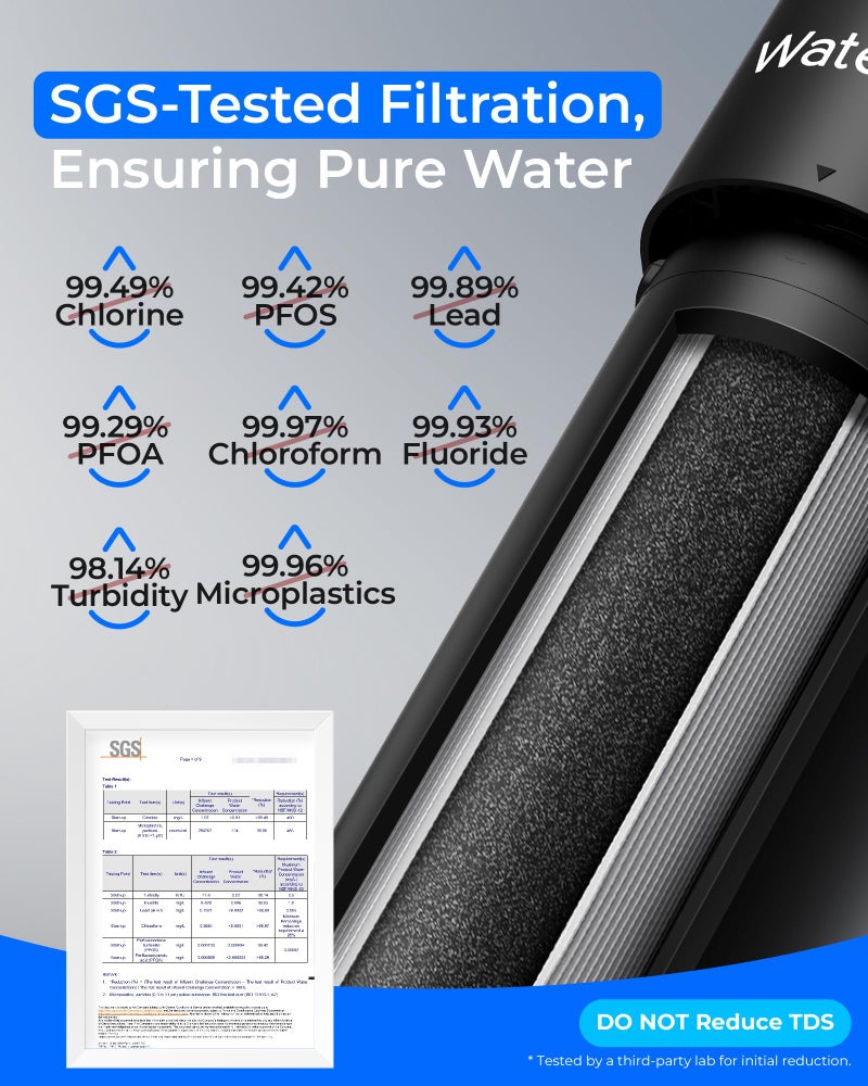 Waterdrop نظام فلترة المياه تحت الحوض Waterdrop UA-5Y ðŸ“ ð˜ðžðšð«ð¬، عمر طويل جداً، يقلل من الرصاص، الكلور، الطعم السيء والرائحة، فلتر مياه للحوض متصل مباشرةً بصنبور المطبخ، تقنية أمريكية. - Image 4