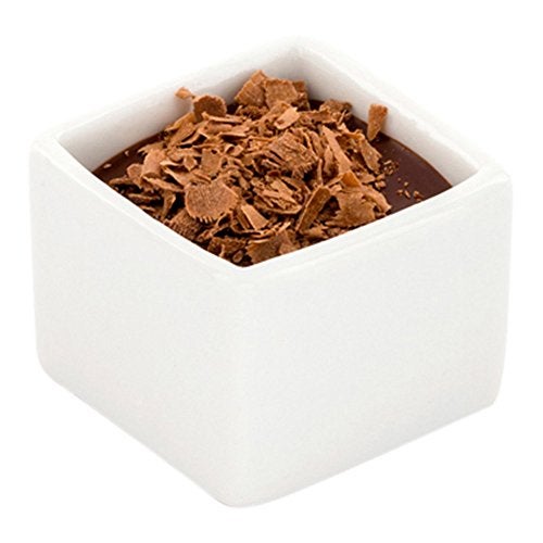 Restaurantware 1 Ounce Small Square Bowls 10 Microwave-Safe Small Appetizer Bowls - Oven-Safe Chip-Resistant White Porcelain Condiment Bowls Mini For Appetizers Or Desserts - Image 1