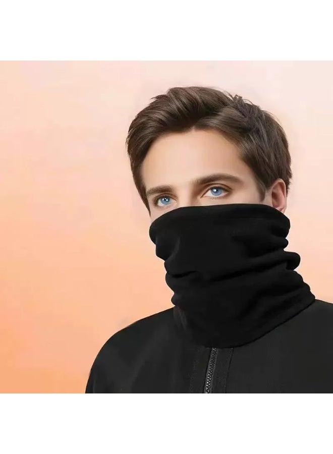 وشاح شتوي حراري من الصوف القطبي، مناسب للرياضات الشتوية، قناع للوجه، قبعة، ووشاح، 20 × 10 × 20 سم - Image 4