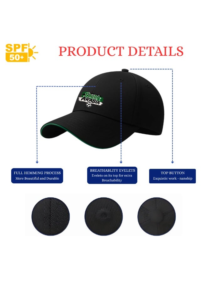 PRINTSHOP4ME Saudi Arabia Football Sports Combo Pack | Set of 4 | Flag, Scarf, Cap and Silicone Wristband | Unisex Sports Match Outdoor Wear for Men Women - Image 4