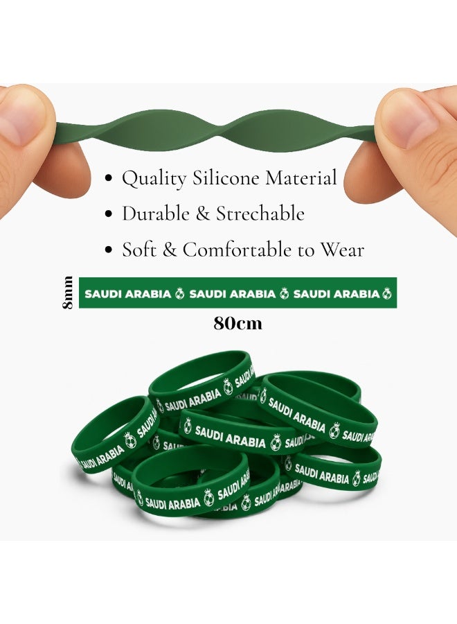 PRINTSHOP4ME Saudi Arabia Football Sports Combo Pack | Set of 4 | Flag, Scarf, Cap and Silicone Wristband | Unisex Sports Match Outdoor Wear for Men Women - Image 3