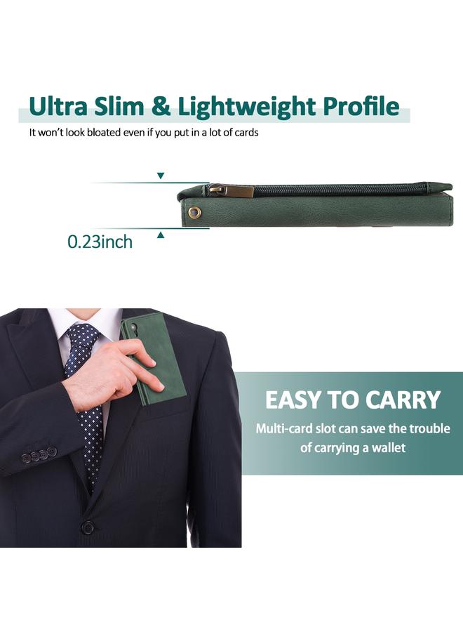 إيروريكس جراب لهاتف iPhone XR بملمس جلدي وسحاب وملمس كريزي هورس مع حامل وفتحات للبطاقات ومحفظة وحبل تثبيت - Image 4