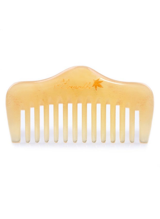 بريزلايك مشط للشعر واللحية - مشط صغير من قرون الأغنام لفك التشابك - مشط جيب واسع الأسنان بدون كهرباء ثابتة للرجال والنساء - Image 1