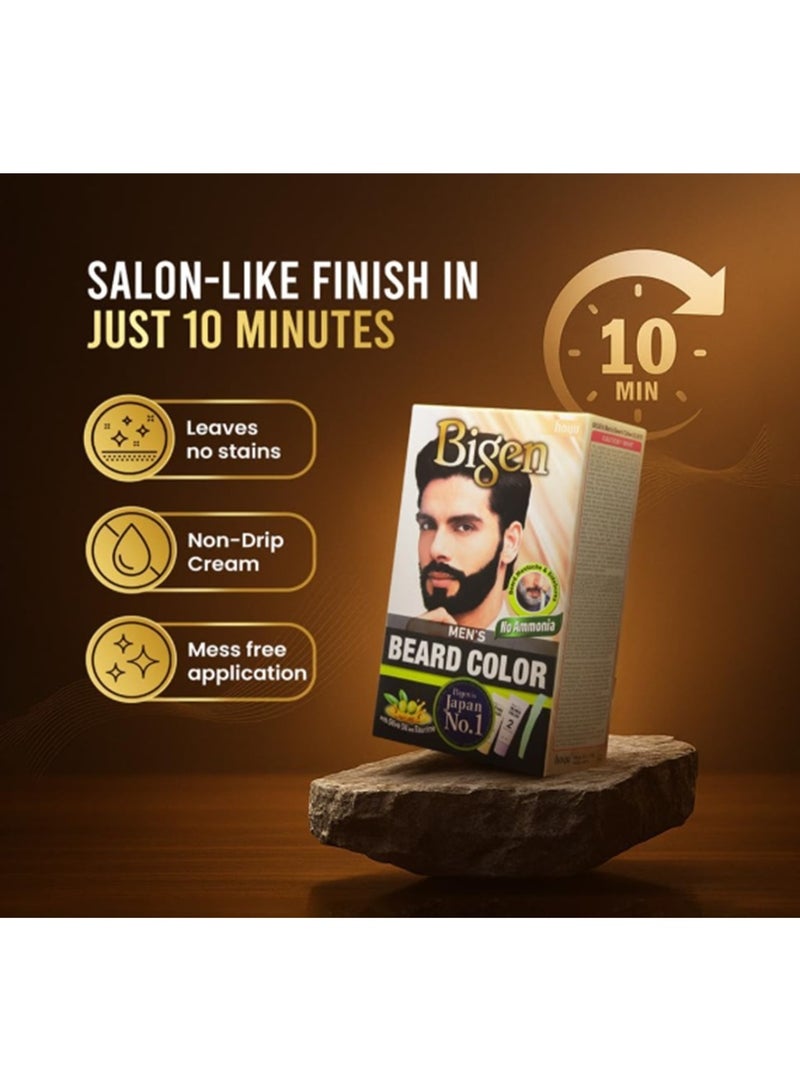 Bigen B102 Black Brown beard hair dye for men - Image 3