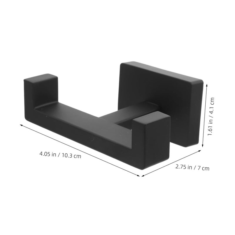 Stainless Steel Double Hook Towel Holder For Bathroom Shower Door Space Saving Organizer - Image 3