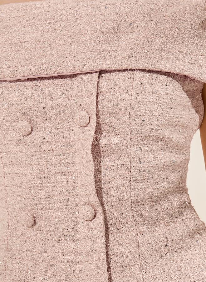 Styli Light Pink Off-Shoulder Top - Image 3