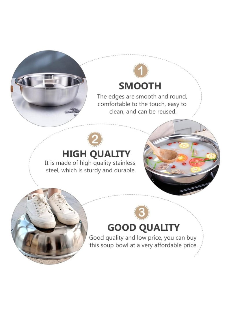 المفرج وعاء خلط - كبير الحجم للعجن وغسل الخضار والصحون من الاستيل 18 /8 مقاس 45 سم - Image 3