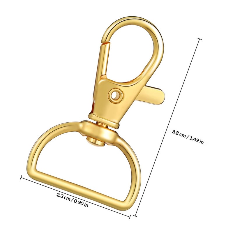 40 Pcs Zinc Alloy Keychain Clasps Set With Swivel Lobster Claw And D Ring Clips For DIY Keychain Making Supplies Crafts Color Gunmetal - Image 3
