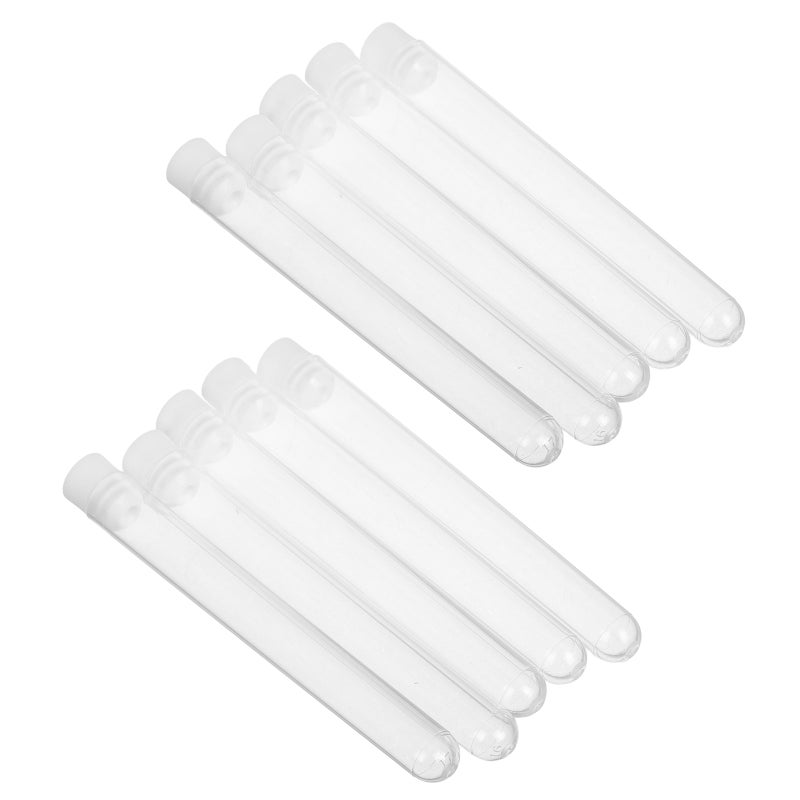 15pcs Clear Test Tubes With Caps Eyelash Brush Storage Case Containers Portable Transparent Makeup Brush Tubes Without Brush For Party Favors And Experiments - Image 4