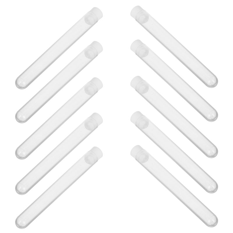 15pcs Clear Test Tubes With Caps Eyelash Brush Storage Case Containers Portable Transparent Makeup Brush Tubes Without Brush For Party Favors And Experiments - Image 1