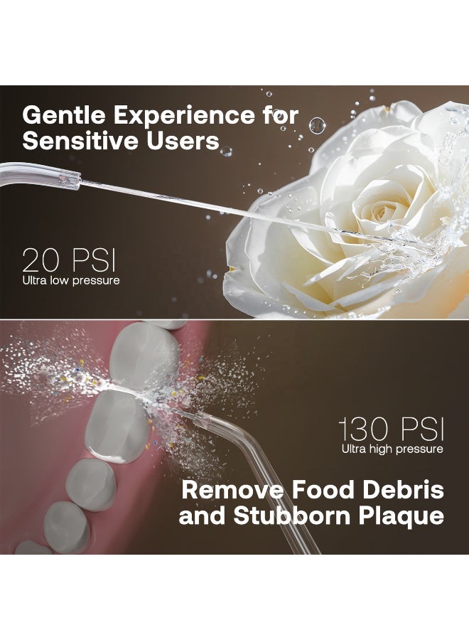 BlueFire Bitvae C6 Cordless Water Flosser – 15 Cleaning Modes, 3 Pressure Settings & 5 Intensity Levels, 300ml Reservoir, IPX7 Waterproof, 40-Day Battery Life, USB Rechargeable for Home & Travel Oral Care, Plaque Removal & Gum Health - Image 2