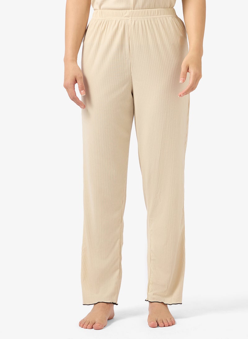 جينجر طقم بيجاما وتيشيرت بقصة مريحة وحواف متباينة - Image 4