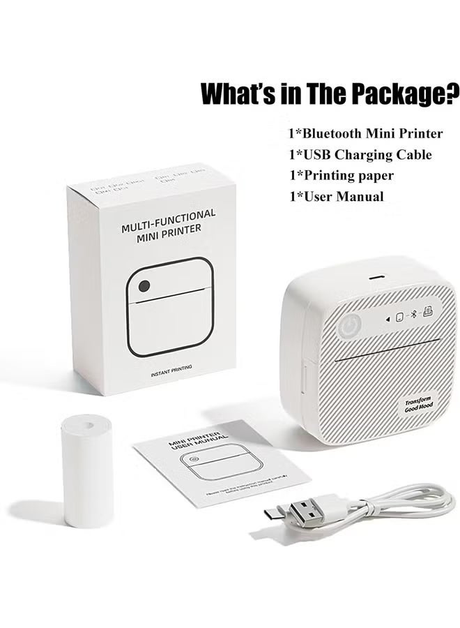 Aimayapet Smart Printer,Label Maker Machine with Tape, Portable Label Printer, Mini Sticker Printer with 1 Roll  Label Thermal Label Printer for Storage, Shipping, Barcode, Mailing, Office, Home, Organizing - Image 2