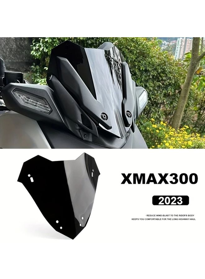 حاجب الرياح للدراجة النارية السوداء لطراز XMAX300 2023 - Image 1