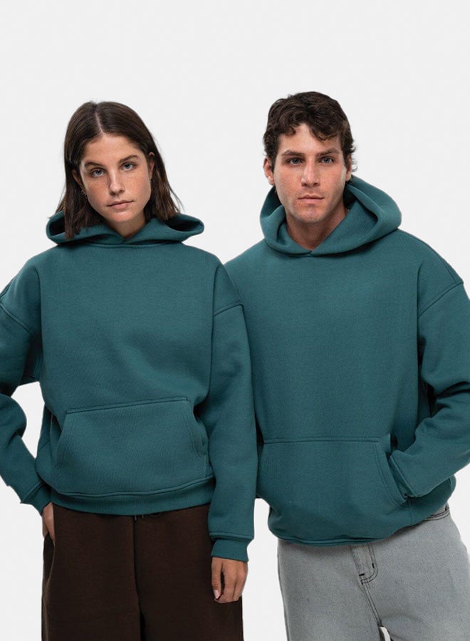 In Your Shoe Teal Basic Heavy Oversized Hoodie - Image 2