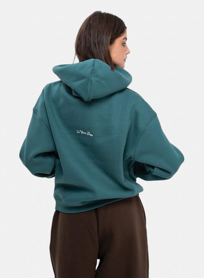 In Your Shoe Teal Basic Heavy Oversized Hoodie - Image 1