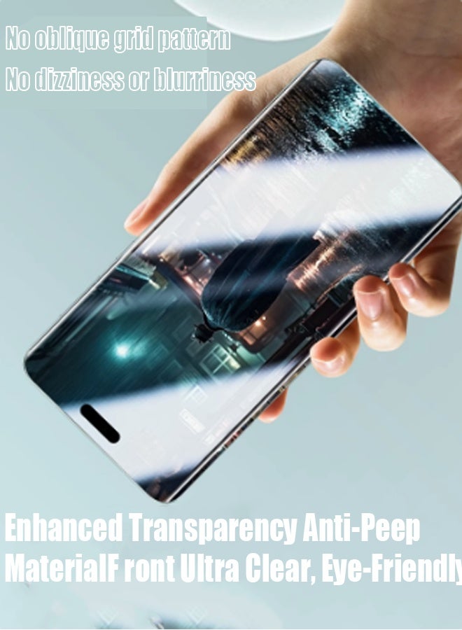 X-level 2 in 1 Honor Magic 7 Pro HD Full Privacy Anti-Peeping Screen Protector [Non-Glass] Auto Alignment, Bubble-Free, Fingerprint ID Support, Full Coverage Anti-Spy Ceramic Film with Camera Lens Protector Compatible with Honor Magic 7 Pro - Image 5