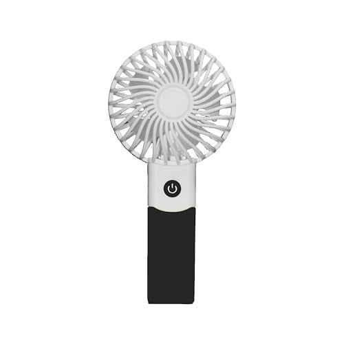 Blushinsta Mini Portable Handheld Fan – Powerful 3-Speed USB Rechargeable Fan with Base | Lightweight, Compact Personal Desk Fan for Girls, Women & Men | 15 cm, Black & White - Image 1