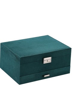 Women Jewelry Organizer Box, 3-layer Velvet Boxes Display Storage Case With Lock For Rings Necklace Earrings, Green 24*17*11cm - pzsku/ZC61D800AB5937DDC03C7Z/45/_/1740166019/36b0c64c-56ce-4268-a4cf-a11e23962310