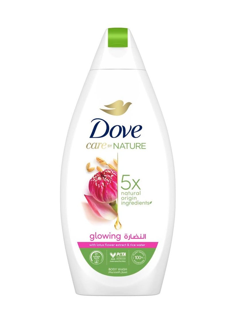 Dove Glowing Ritual Lotus Flower & Rice Water Body Wash 500 Ml - Image 1