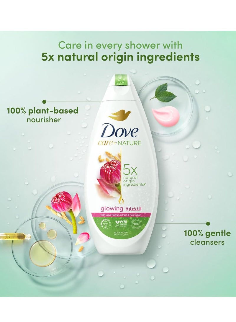 Dove Glowing Ritual Lotus Flower & Rice Water Body Wash 500 Ml - Image 2