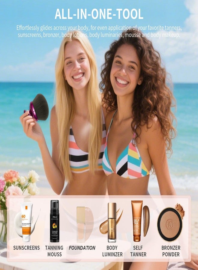 docolor Self Tanner Brush Extra Large Body Makeup Brush, 3.5 Inch Width, Soft synthetic hair Tanning Brush for Foundation, Self-tanners, Bronzer, Powder Self Tan Back Applicator Face&Body Makeup Brush - Image 3