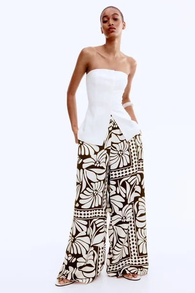 اتش اند ام بنطلون واسع بسحاب