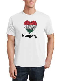 PRINTSHOP4ME Hungary Unisex Adult T-Shirt - Short Sleeve Round Neck Cotton Tshirt for Men and Women - Soft and Comfortable - Gift for Football Fans  - Image 1