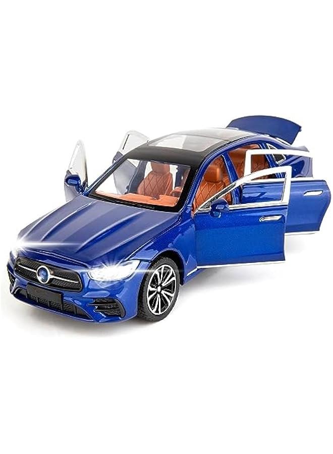 1/24 Benz E300 Model Car,Zinc Alloy Pull Back Toy Diecast Toy Cars with Sound and Light for Kids Boy Girl Gift(Blue) - Image 1
