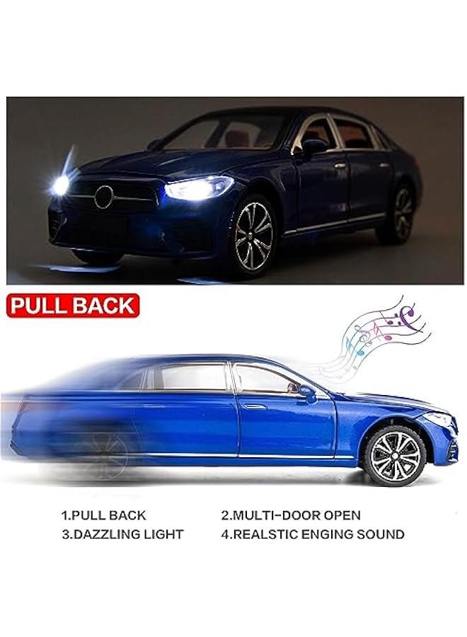 1/24 Benz E300 Model Car,Zinc Alloy Pull Back Toy Diecast Toy Cars with Sound and Light for Kids Boy Girl Gift(Blue) - Image 3