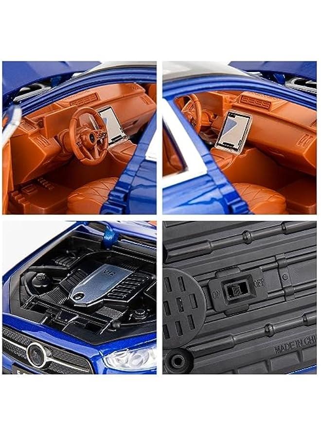 1/24 Benz E300 Model Car,Zinc Alloy Pull Back Toy Diecast Toy Cars with Sound and Light for Kids Boy Girl Gift(Blue) - Image 5