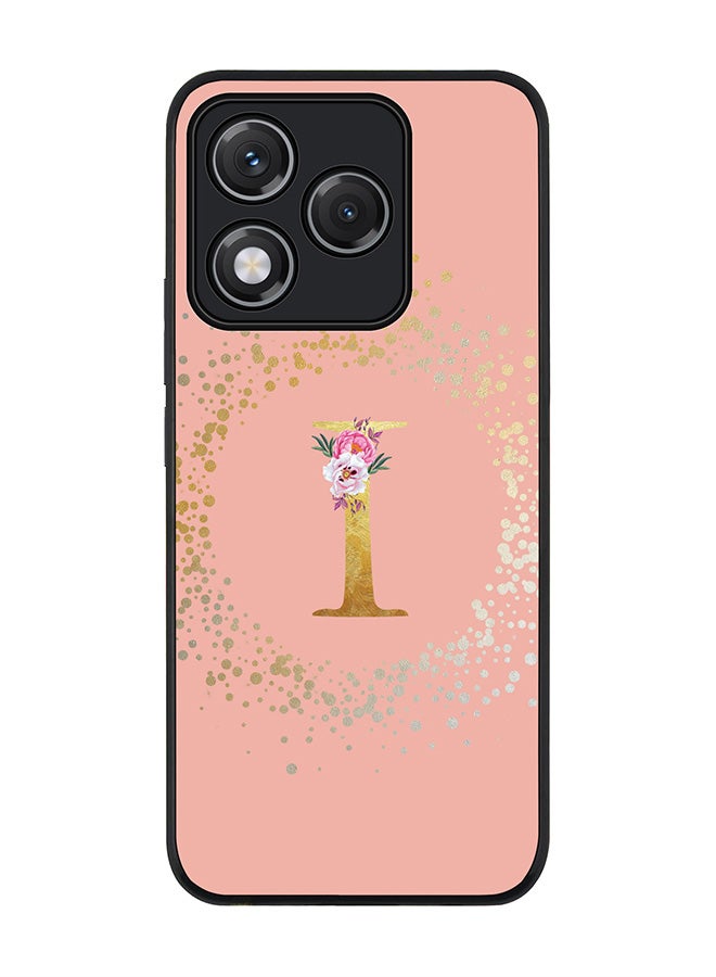 Stylizedd For Honor 400 Lite Case,Slim fit Camera Protection, Shockproof Thin Phone cover  - Custom Monogram Floral - I  (Rose Pink )