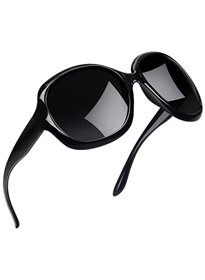 Polarized Sunglasses for Women, Vintage Oversized Square Sun Glasses UV400 Protection, Ladies Shades Rectangle Large Frame Driving Sunglasses Womens - Image 1