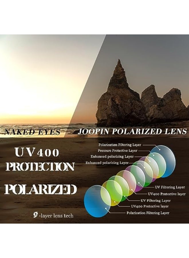 Polarized Sunglasses for Women, Vintage Oversized Square Sun Glasses UV400 Protection, Ladies Shades Rectangle Large Frame Driving Sunglasses Womens - Image 4