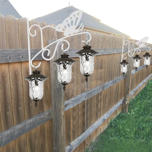 MINGFANITY Fence Hanging Brackets for Plants, Bird Feeders, Lights, No Drilling Need, White, 2 Pack - Image 5