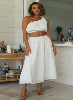 YUNIQEE White Plain/Basic Top With Skirt  - Image 1