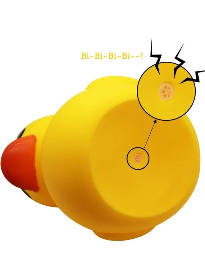 ECVV Large Yellow Rubber Duck Bath Toy | 6.3 Inch Floating Squeaky Duckies for Toddlers, Babies & Kids | Preschool Bathtub Toy, Baby Shower Gift, Party Decoration - Image 3