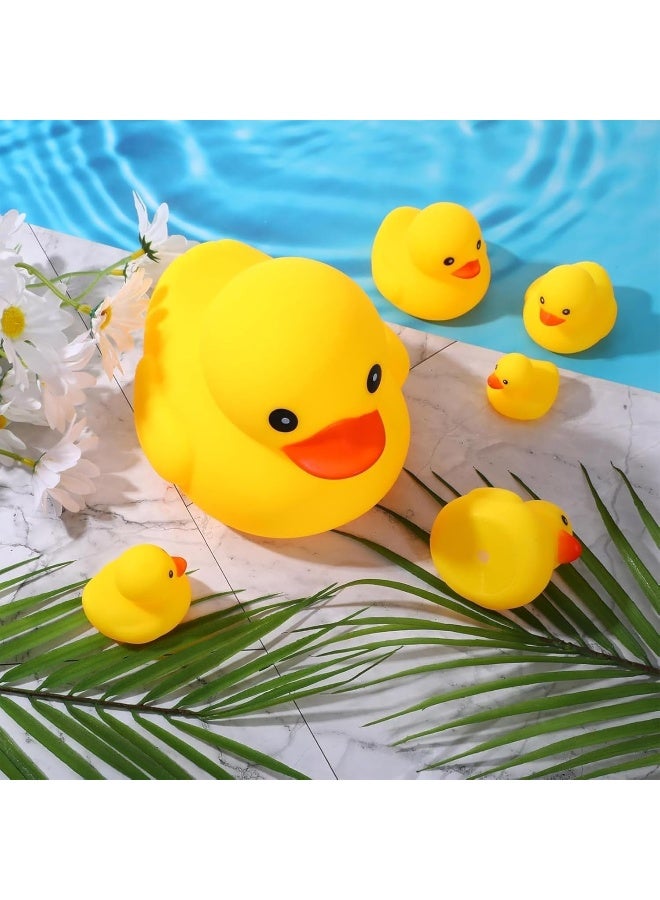 ECVV Large Yellow Rubber Duck Bath Toy | 6.3 Inch Floating Squeaky Duckies for Toddlers, Babies & Kids | Preschool Bathtub Toy, Baby Shower Gift, Party Decoration - Image 4
