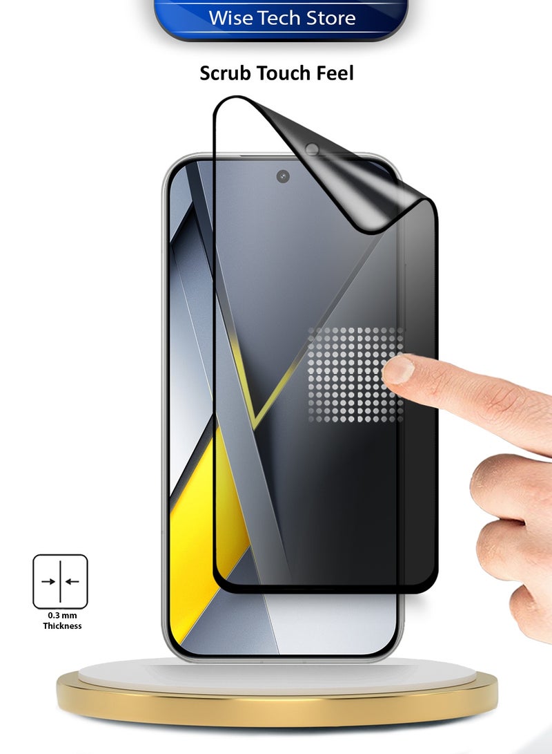 Wtech Xiaomi Poco F8 Ultra 5G 2025 Premium Nano Ceramic Privacy Full Glue Full Cover Matte Flexible Screen Protector (MSCNMP) - Clear/Black - Image 4